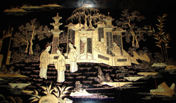 Chinese Lacquer Sewing Cabinet